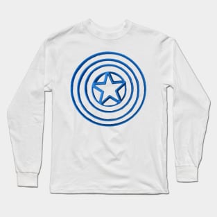 Captain America blue Long Sleeve T-Shirt